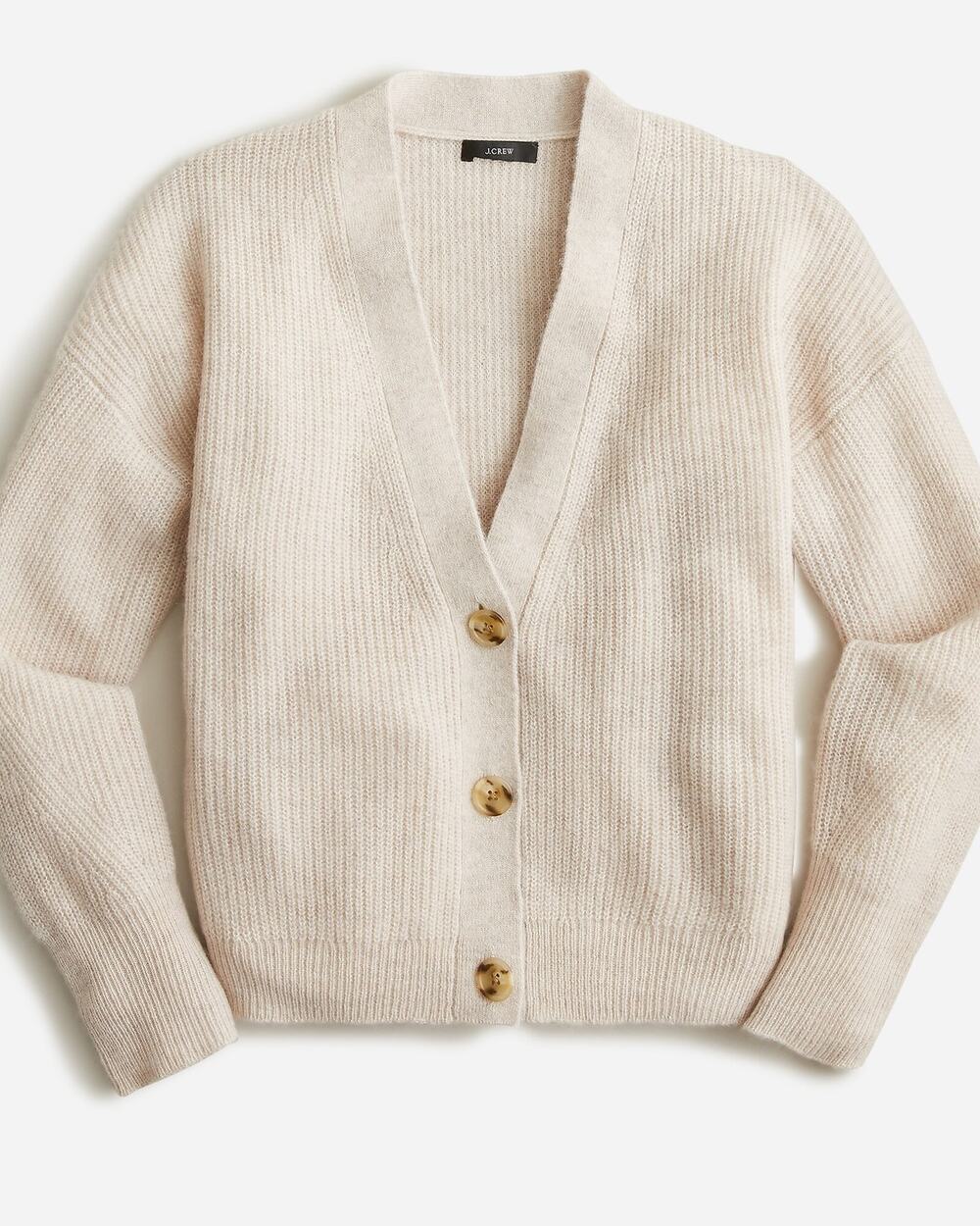 J. Crew Alpaca Wool Ribbed V-neck Cardigan Knit Luxury Sweater BJ569 Size XS